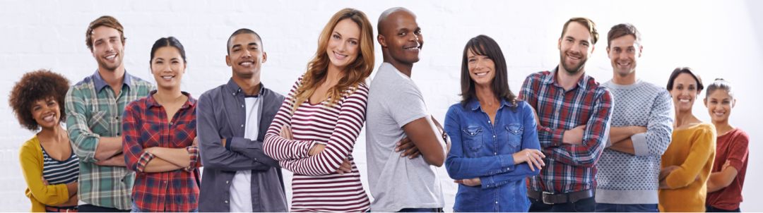 a group of people looking and smiling at the point of capture